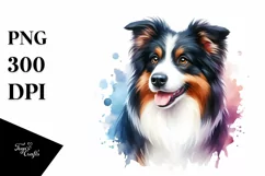 Border Collie Watercolor | Sublimation | Clipart Product Image 3