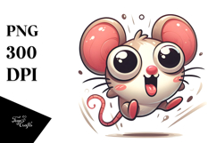 Cute Mouse with Cross-Eyed Expression PNG Product Image 1