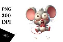 Ridiculously Cute Cartoon Mouse, Vector Art Product Image 1