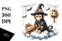 Monkey Dressed for Halloween PNG Product Image 1