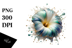 Abstract Glossy Morning Glory PNG Product Image 1