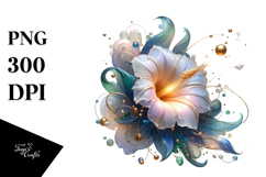 Abstract Glossy Morning Glory PNG Product Image 1