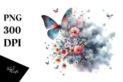 Abstract Butterfly Watercolor, Transparent PNG Product Image 1