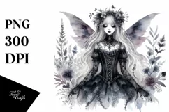 Gothic Fairy Watercolor | Sublimation | Clipart Product Image 1