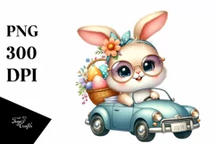 Easter Bunny Egg Flower, Clipart |T-shirt, Mug PNG Product Image 8