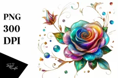 Watercolor Luxury Flower Splash Clipart Product Image 1