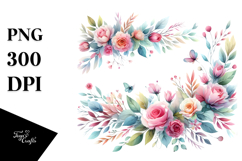 Colorful Abstract Roses PNG Product Image 1