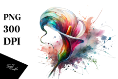 Abstract Watercolor Calla Lily Product Image 1