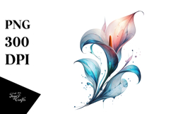 Abstract Watercolor Calla Lily Product Image 1