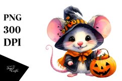 Vibrant Baby Mouse for Halloween | Sublimation Clipart Product Image 3