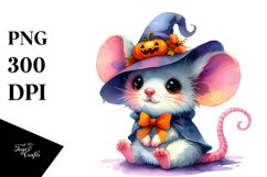 Vibrant Baby Mouse for Halloween | Sublimation Clipart Product Image 1