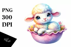 Colorful Smiling Baby Lamb in Pocket Clipart Product Image 3