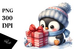 Washed Watercolor Baby Penguin, Transparent PNG Product Image 1
