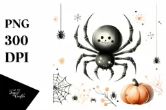 Retro Haloween Spider, Transparent PNG Product Image 1