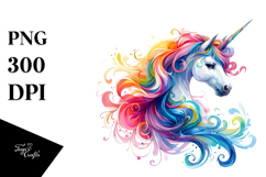Vibrant Unicorn Drawing | Clipart Product Image 1