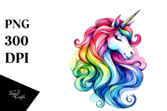 Vibrant Unicorn Drawing | Clipart Product Image 1