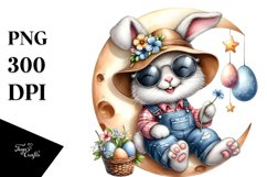 Happy Bunny with Farm Jeans PNG Product Image 1