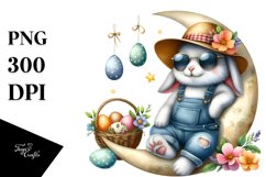 Happy Bunny with Farm Jeans PNG Product Image 1