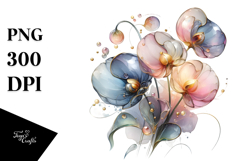 Abstract Glossy Sweet Pea PNG Product Image 1