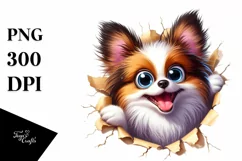 Colorful Crazy Furr, Papillon | Sublimation | Clipart Product Image 1