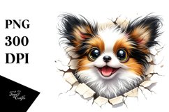 Colorful Crazy Furr, Papillon | Sublimation | Clipart Product Image 1
