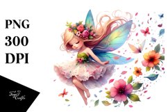 Cute Fairy Tumbling with Petals in the Wind Product Image 3