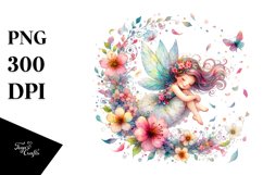 Cute Fairy Tumbling with Petals in the Wind Product Image 3