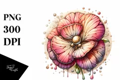 Colorful Sweet Pea Watercolor Clipart Product Image 1
