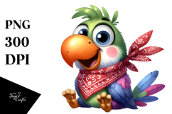 Funny Parrot Sitting Proud with Big Teeth Product Image 1
