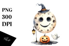 Funny Halloween Moon | Clipart Product Image 1