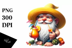 Gnome, Beach Wear, Cocktail | Sublimation | Clipart Product Image 3