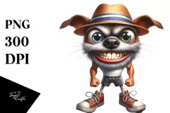 Watercolor Dog with Hat, Transparent PNG Product Image 3