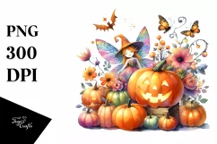 Vibrant Fairy Halloween Scenery | Clipart Product Image 1