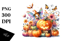 Vibrant Fairy Halloween Scenery | Clipart Product Image 1