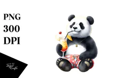 Watercolor Panda Beachwear PNG Product Image 1