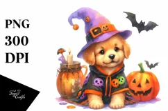 Vibrant Baby Dog Scenery | Clipart Product Image 1
