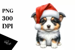 Expressive Watercolor Border Collie PNG Product Image 3
