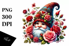 Colorful Valentine Gnome PNG Product Image 1