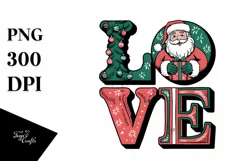Love Christmas File PNG Sublimation Product Image 1