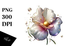 Glossy Sweet Pea Sublimation PNG Product Image 1