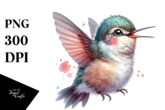 Cute Baby Hummingbird, High-Res PNG Product Image 1