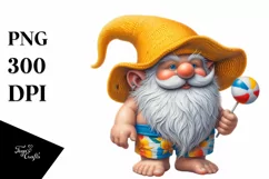 Pastel Gnome Beach Wear | Sublimation | Clipart Product Image 1