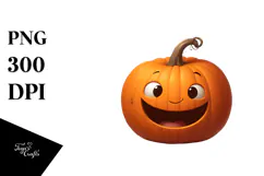 Funny Simple Pumpkin Painting PNG Product Image 1