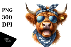Highland Cow Portrait Highland Cow Portrait Clipart Product Image 1