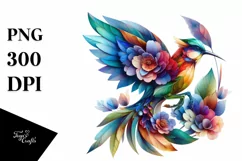 Vibrant Watercolor Bird, Transparent PNG Product Image 3