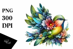 Vibrant Watercolor Bird, Transparent PNG Product Image 3