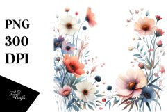 Centered Bold Wild Flowers | Sublimation | Clipart Product Image 3