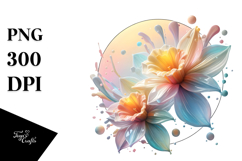 Abstract Shiny Daffodil PNG Product Image 1