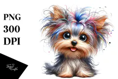 Watercolor Cute Yorkipoo, High-Res PNG Product Image 1