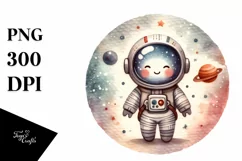 Retro Astronaut Girl Sublimation Clipart Product Image 3